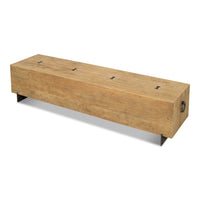 Additional view of Tan Iron Bench