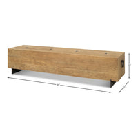 Dimension drawing for Tan Iron Bench