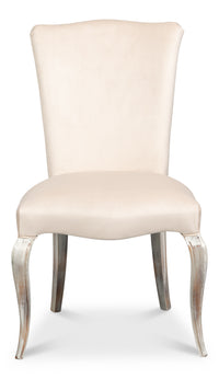 Louis XV Dining Chairs in Cream with Silvered Legs, Sets of 2 - view 2