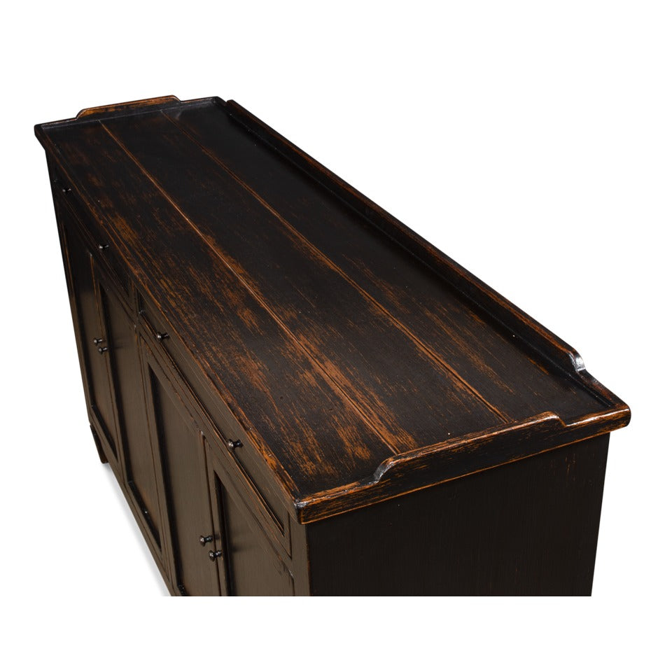 Transitional Country Antiqued Sideboard, 64" - Reclaimed Wood with Warm Distressing - additional view