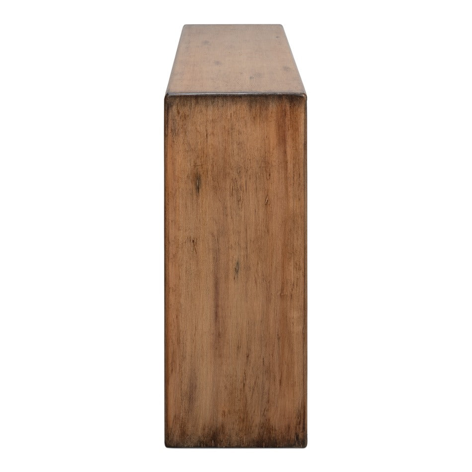 Reclaimed Pine Mantel Console Table with Stepped Molding - additional view