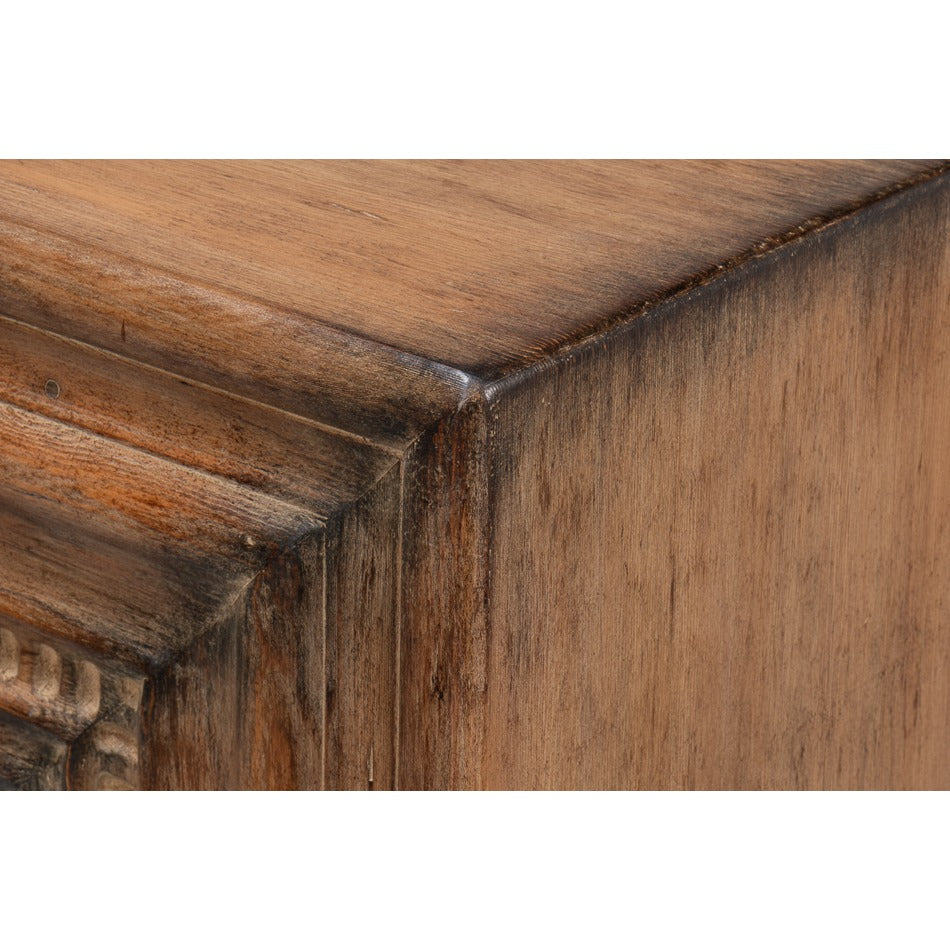 Reclaimed Pine Mantel Console Table with Stepped Molding - additional view