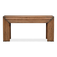 Reclaimed Pine Mantel Console Table with Stepped Molding - additional view