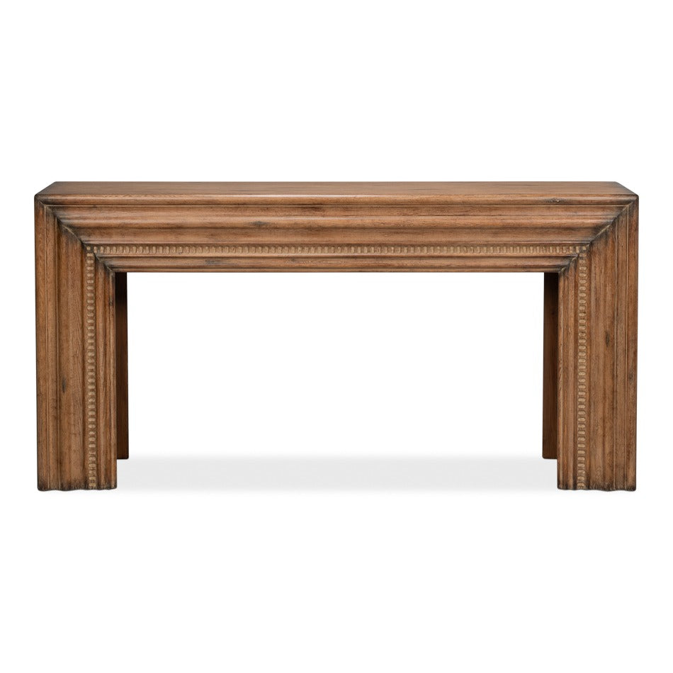 Reclaimed Pine Mantel Console Table with Stepped Molding - additional view