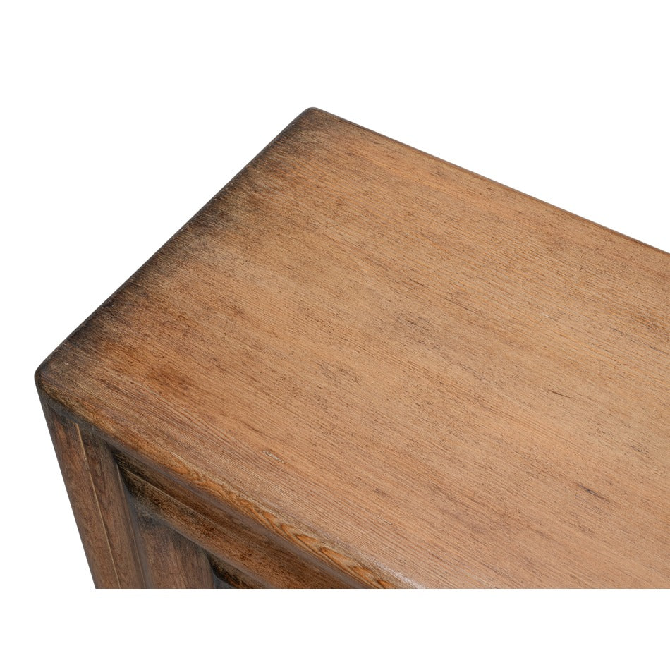 Reclaimed Pine Mantel Console Table with Stepped Molding - additional view