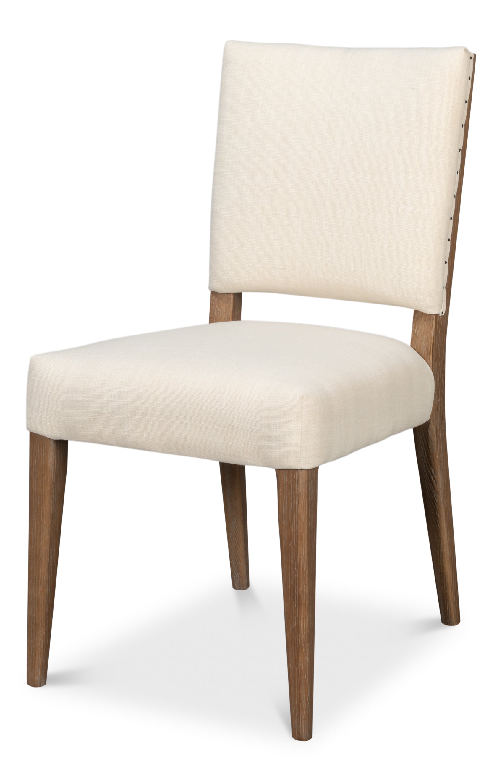 Parsons Dining Chairs in Beige with Medium Brown Legs, Sets of 2