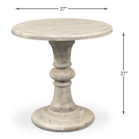 Dimension drawing for Natural Wood Pedestal Table