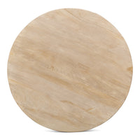 Vintage Gray Mango Wood Round Coffee Table - additional view