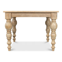 Mango Wood Square Dining Table with Turned Legs - additional view