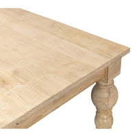 Mango Wood Square Dining Table with Turned Legs - additional view