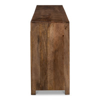 Traditional Four-Door Sideboard, 71 in – Walnut-Finish Mango - additional view