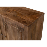 Traditional Four-Door Sideboard, 71 in – Walnut-Finish Mango - additional view