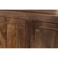 Traditional Four-Door Sideboard, 71 in – Walnut-Finish Mango - additional view