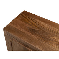 Traditional Four-Door Sideboard, 71 in – Walnut-Finish Mango - additional view