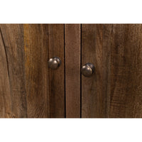 Traditional Four-Door Sideboard, 71 in – Walnut-Finish Mango - additional view