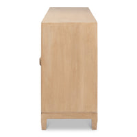 Carved Four-Door Sideboard, 76 in – Sunburst Panels in Natural Mango - additional view