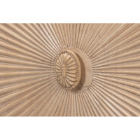 Carved Four-Door Sideboard, 76 in – Sunburst Panels in Natural Mango - additional view