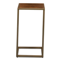 Mango Wood End Table with Gold Iron Base - additional view