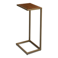 Mango Wood End Table with Gold Iron Base - additional view