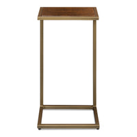 Mango Wood End Table with Gold Iron Base - additional view