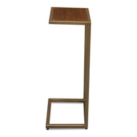 Mango Wood End Table with Gold Iron Base - additional view