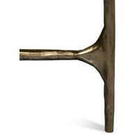 Marble Top Round Tripod End Table with Aged Brass Base - additional view