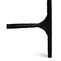 Marble Top Round End Table with Forged Iron Base - additional view