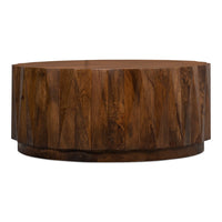 Organic Modern Round Cocktail Table – Pedestal Base - additional view