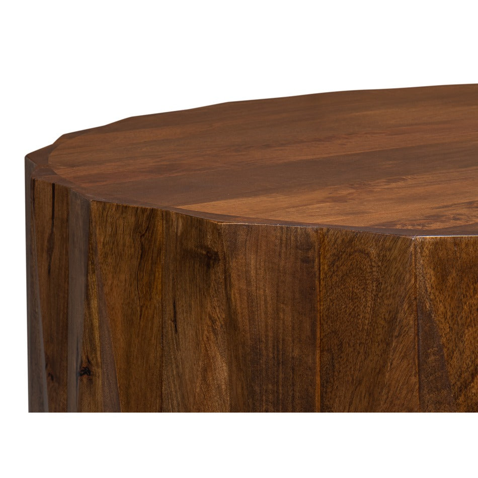 Organic Modern Round Cocktail Table – Pedestal Base - additional view