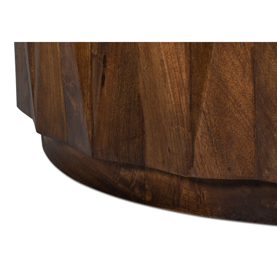 Organic Modern Round Cocktail Table – Pedestal Base - additional view