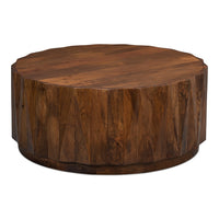 Organic Modern Round Cocktail Table – Pedestal Base - additional view