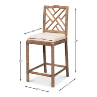 Dimension drawing for White Wood Stool