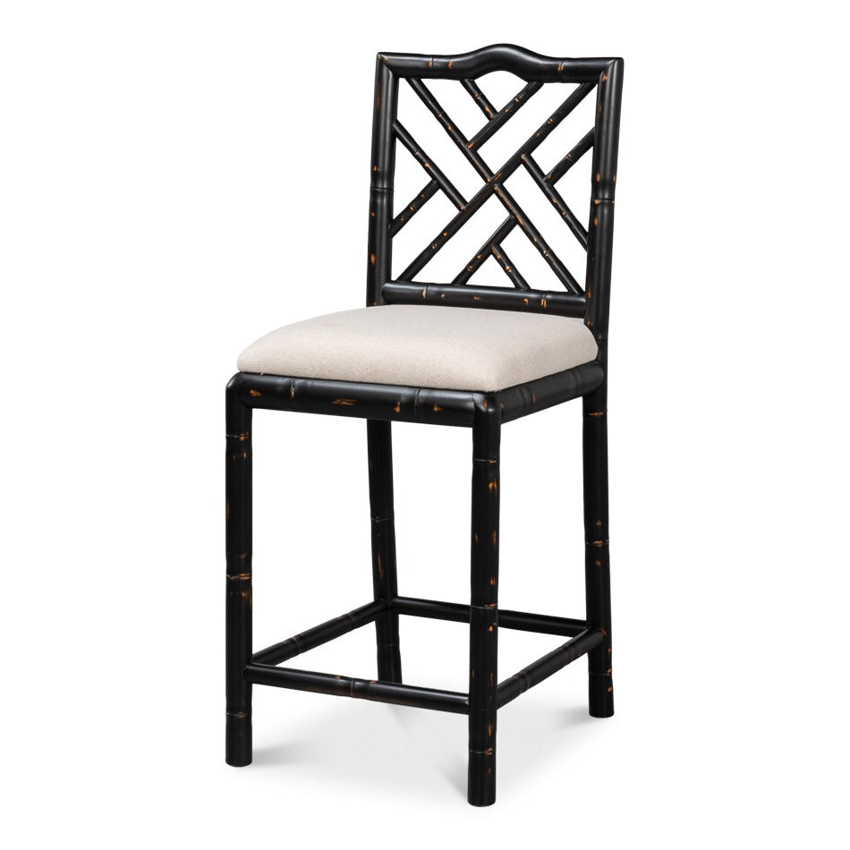 Black Wood Stool