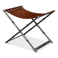 Brown Leather Bench