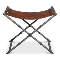 Additional view of Brown Leather Bench