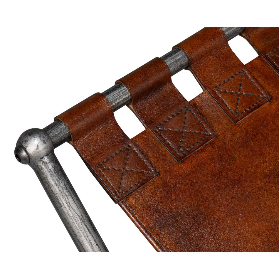 Additional view of Brown Leather Bench