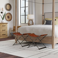 Additional view of Brown Leather Bench