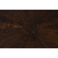 Inlaid Mango Wood Round Pedestal End Table - additional view
