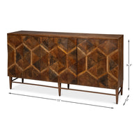 Transitional Three-Door Sideboard, 72
