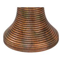 Reeded Mango Wood Pedestal End Table - additional view