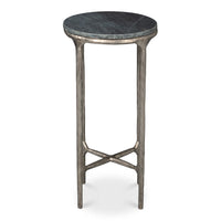 Iron End Table with Marble Top - additional view