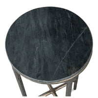 Iron End Table with Marble Top - additional view