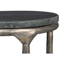 Iron End Table with Marble Top - additional view