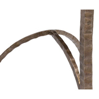 Aged Bronze Round Side Table with Cast Glass Top - additional view
