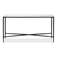 Additional view of Black Marble Console Table