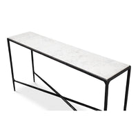 Additional view of Black Marble Console Table