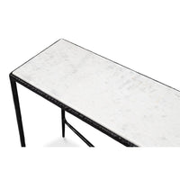 Additional view of Black Marble Console Table