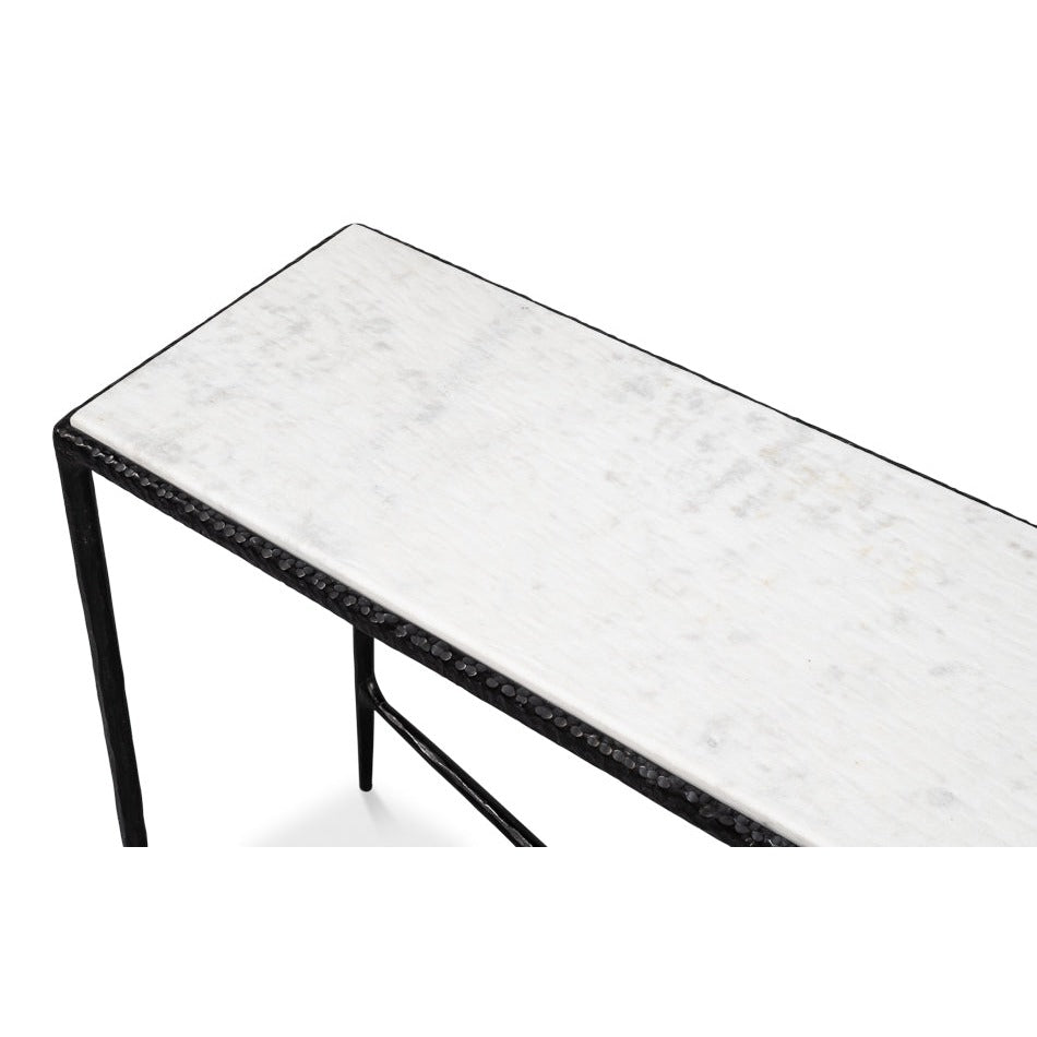 Additional view of Black Marble Console Table
