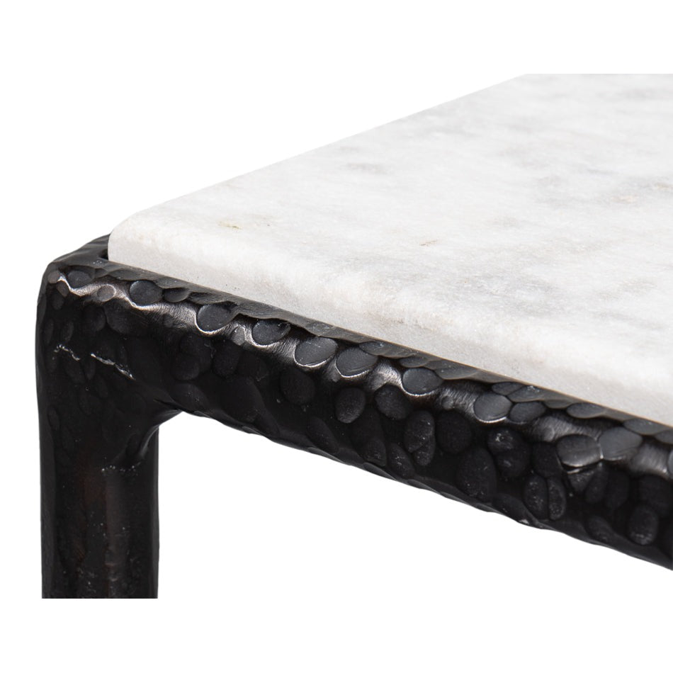 Additional view of Black Marble Console Table