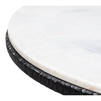 Round Breakfast Table with Marble Top, 42 in – Forged Iron Base - additional view